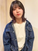 ツイギー 宮西店(TWiGGY) インナーパープル×くびれミディアムヘア