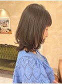 ミディアム/くびれレイヤー/レイヤーカット/顔周りカット/銀座