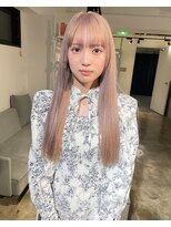 ニュート(Neut )&nbsp;顔周りレイヤーロング/ハイトーンミルクティーカラー/名古屋