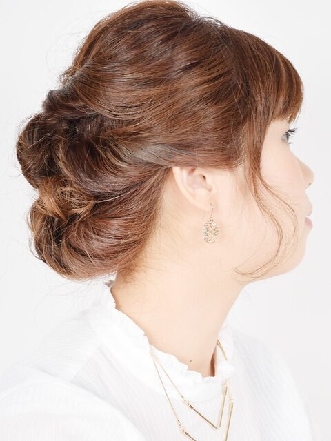 大人可愛いヘアセット ヘアアレンジ ドレス◎ お仕事◎