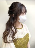 花田/ヘアセット/結婚式ヘアセット/お呼ばれヘア/ハーフアップ