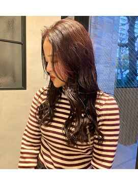 オンドバイサク(ondo by Saku) 暖色カラー/ワインレッドカラー/顔まわりカット/20代