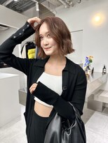 ステン(sten)&nbsp;切りっぱなしニュアンスボブ巻きブラウンべーじゅ