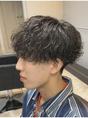 新潟メンズパーマ　新潟波巻き　新潟縦落ち波巻き