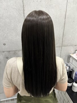 ネウィ 池袋(newi) 【ティアラ縮毛矯正】×【暗めグレージュカラー】