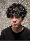 波巻きスパイラルパーマ×王道マッシュ