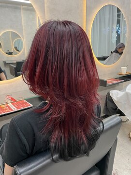 ルノン フィージュ(LUNON fieju) デザインカラー/レッドカラー/レイヤーカット