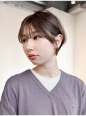 似合わせカットマロンベージュフェザーショート_ba497581