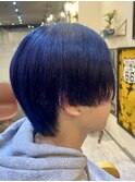 ブルーシルバーアッシュブルージュ透明感グラデーションカラー