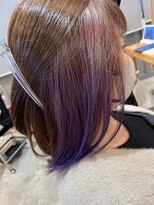 エヌアンドエー 草加店(N&A)&nbsp;さりげないおしゃれインナーカラー 紫/パープル/バイオレット