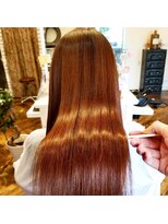 ベレッタ 枚方店(veretta.)&nbsp;ピンクブラウン/縮毛矯正/透明感カラー/サラツヤストレート/小顔