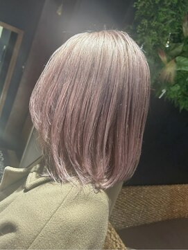 ヘアリゾート粋 ティガ 池袋店(tiga) ブリーチ/ミルクティーベージュ/似合わせボブ