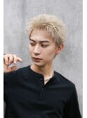 ハイトーンスパイキーベリーショート ホワイトベージュ/短髪