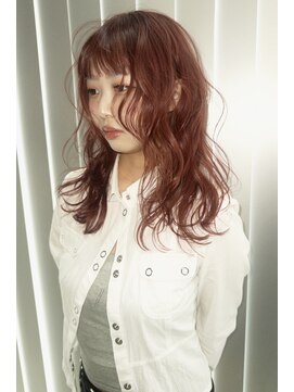 kii person【キーパーソン】 wine red × layer cut