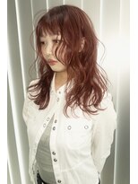 kii person【キーパーソン】 wine red × layer cut