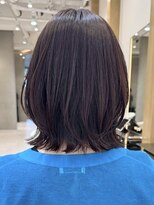 ソワネ 表参道(soigne) 表参道酸性ストレートパーマ艶髪ミディアムレイヤーベージュ40代