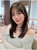 レイヤーカット*フェイスレイヤー*顔周り*セミロング*髪質改善