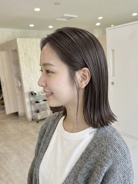 シュガー 仙台宮城野区(&Sugar) 切りっぱなし/ボブ/ツヤカラー/大人可愛い/ミディアム