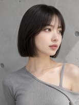 ユーフォリア 渋谷グランデ(Euphoria SHIBUYA GRANDE)&nbsp;タッセルボブ韓国ヘア 顔周りレイヤー グレージュカラー