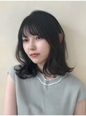 くびれミディアム/6トーン/レイヤーカット/前髪