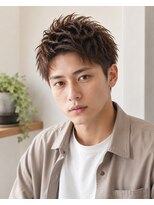 MEN's Baguz MEN'Sカット/ MEN'Sパーマ/ MEN'Sカラー 韓国風メンズショート無造作束感パーマ
