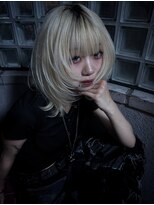 ロックス バイ マグ 松本(rocks BY MAG)&nbsp;透明感ミディアムレイヤー×ブロンド