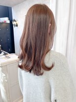 キャアリー(Caary) 福山人気20代30代オレンジベージュブリーチなし艶カラー巻き髪