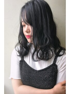 エル セルカ 高田馬場(el CERCA) 無造作ロブスタイル&ダークグレージュ【el CERCA高田馬場】