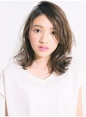 【丸顔カバー】クセを活かした、外ハネカジュアル/20代30代40代