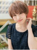 斜めバングで小顔くせ毛風ショートボブb上尾20代30代40代!
