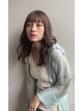 ブラウヘアアンドケア(care) ふんわりセミロング&ヌーディーベージュ　　※