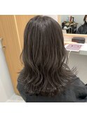 韓国風外はねくびれミディアム&グレージュカラー新潮髮型巻髮