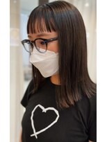 ザメゾン(THEMAISON)&nbsp;【GUEST】酸性ストレート＋切りっぱなしロブ＋ミニバンぐ