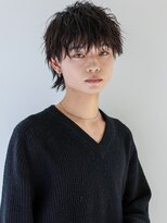 【Gallica】濡れ感束感スパイラルパーマ/黒髮ウルフマッシュ