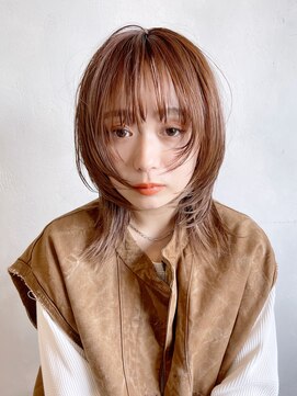 アイティーバイアルバム 藤沢店(IT by ALBUM) フェイスラインレイヤー_斜めバンググレージュカラー_99202