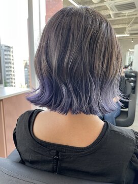 ジエクト カナウ(The Ect canow) 裾ボブ/裾カラーボブ/ボブグラデーション/ブルーバイオレット