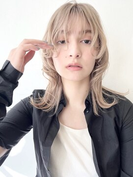 ココ 原宿(KOKO) 大人ガーリー似合わせカットミディアムレイヤーカットベージュ