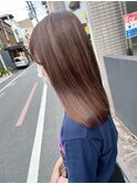 髪質改善 ストレート ハイライト 質感カット