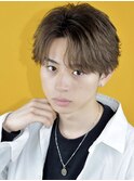 ニュアンスパーマセンターパートツーブロックコンマバング韓国