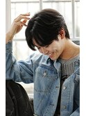 メンズ毛流れハンサムショート/韓国風センターパート