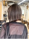 ハイライトカラー切りっぱなしボブ20代30代40代レイヤー[西船橋]