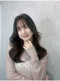 こなれミディ/韓国風ヘア