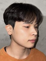 韓国シースルーマッシュカルマパーマダウンパーマ韓国マッシュ