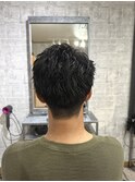 【メンズカット】刈り上げ パーマ風セット