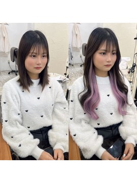 ハイエクステンション 京都駅前店(Hi-Extension) パープルピンクインナー ★ mao_178