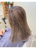 白髪ぼかしハイライト　髪質再整カラー