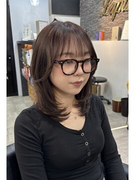 ラピス 横浜(Lapis) ブラウンベージュシールエクブリーチカラーレイヤーカット