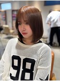 初カラーブリーチなしマロンブラウン♪