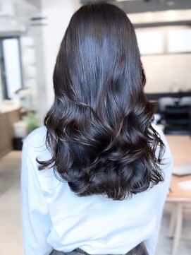 レノラ 本町(LENORA) ミニウルフロングパーマデジタルパーマ大人可愛いチェリーレッド