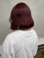 ニコ トウキョウ 渋谷(nico TOKYO)&nbsp;ダブルカラーチェリーレッドピンクブラウン韓国レイヤーロング